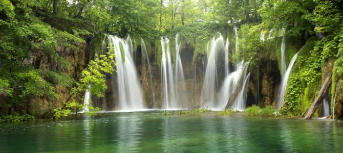 Foto op behang watervallen