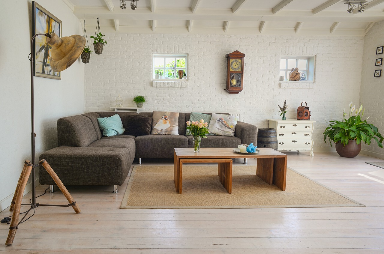 Gezellige herfstinterieur met reeën canvas kunst.